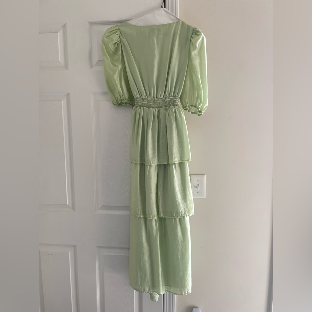 Wayf Tiered MIDI Dress, Seafoam, Size S - EUC! Worn once for a wedding! - Picture 7 of 8